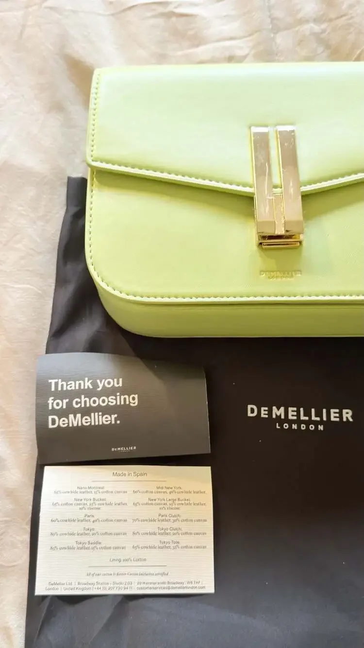 DeMellier London The Vancouver Cross-Body Bag in Lime Green